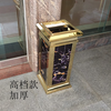 Hotel trash can lobby, vertical elevator entrance special hotel stainless steel commercial bucket with ashtray corridor, four-diamond stainless steel side opening