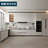 Dinggu cabinets customized integrated kitchen kitchen cabinets modern minimalist open L-shaped kitchen quartz stone countertop white dew series prepaid deposit