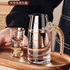 Genas high-end wineware and white wine glass set for home and hotel, gold foil wine dispenser, 100ml bullet cup, small wine glass, one cup, 6 golden cups + 6 wine dispensers + handle cup holder