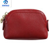 MZXM Germany imported quality genuine leather small coin purse women's compact short cowhide shell clutch bag large capacity wallet red