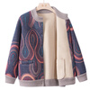 Fengxiao mother's winter coat is warm for middle-aged and elderly women, autumn and winter plus fleece sweater for 50-60 years old, western-style New Year's clothes