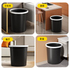 Jiajie excellent product pressure ring trash can direct throw 10L large capacity black thickened barrel home kitchen toilet office dormitory paper basket
