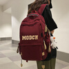 Doublestar schoolbag, junior high school girl, high school student backpack, trendy large capacity sports simple computer bag, red with duck pendant