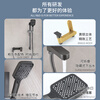 Tipai Gun Gray Bathroom Shower Set Rain Sprinkler Bathroom Hot and Cold Full Copper Mixing Valve Bathtub Faucet Black G Style (Square Sprinkler)