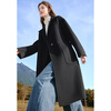 Betu women's new winter woolen coat lapel double-sided wool coat 100% sheep wool coat 2411T25 black S