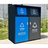 Four-category trash bin, large-capacity residential property, commercial sanitation recycling bin, smart outdoor 240L trash bin, red and green 240L two-category bin including inner barrel
