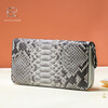 Oral Python Leather Clutch Women's Multi-Slot Long Wallet Valentine's Day Genuine Leather Zipper Fashion High-end Handbag