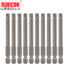 Robin Hood (RUBICON) Robin Hood bit industrial star-shaped pneumatic bit nozzle star-shaped hole electric screwdriver bit pneumatic bit GW-T30T30x75mm ten pieces