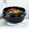 Kangshu (KANGSHU) Korean stone pot bibimbap Japanese cuisine special pot steamed egg bowl miso soup ginseng chicken soup commercial casserole 1100ml stone pot (with tray)