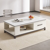 Quanyou Home Coffee Table Simple Nordic Small Apartment Living Room Home Table Slate Table Top Coffee Table Storage Storage Cabinet