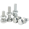 Guwanji Grade 4.8 galvanized external hexagonal screws, bolts and nuts set combination screws and screws M12*45 (50 sets)
