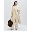 Peacebird heavyweight high-count all-wool double-sided woolen coat for women winter white coat for women* off-white M