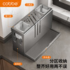 Cobbe kitchen knife holder multi-functional storage rack stainless steel knife kitchen knife storage rack chopstick cage chopping board countertop wall hanging all in one natural color - stainless steel + single tube