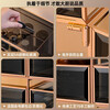 KAMAN cosmetics storage box desktop high-end glass skin care product storage box light luxury beauty brush storage rack small black box series three-piece set