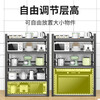 Jingyinuo adjustable between layers carbon steel five-layer fence for kitchen storage floor-standing thickened multi-functional storage shelf carbon steel fence length 120 wide 35 high 160 five-layer whole body