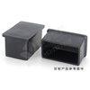 Maixinyi foot pad leather cover coat square tube cap plastic plug rubber cap plastic tube square tube plug cap foot PVC black square 25*25 jacket