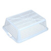 Jinshiluo K6032 drain basket plastic basket turnover box vegetable basket storage sorting basket white 360*285*110mm