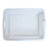 Jinshiluo K6032 drain basket plastic basket turnover box vegetable basket storage sorting basket white 360*285*110mm