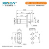 XINQY Xinqiyuan SMA RF coaxial connector 2-hole flange KFD microstrip test socket DC-6GHz extended conductor batch 12/piece (minimum order of 50 pieces)