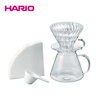 HARIO hand-brewed coffee pot set Home V60 coffee filter cup Heat-resistant glass coffee utensil set