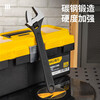 Deli adjustable wrench multifunctional multi-purpose multi-purpose spanner anti-slip adjustable plate household opening repair tool wear-resistant industrial grade 8-inch black adjustable wrench DL008H