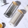 Heat-resistant disposable Kung Fu tea cup with storage cup holder rice husk tea cup tea reception 60ml tea cup high-end high-end storage rack
