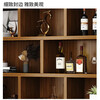 Red Ink Craftsman Wine Cabinet Solid Wood Living Room Wall Display Cabinet Porch Cabinet Partition Cabinet Red Wine Cabinet Simple Multi-Function Storage Cabinet Two Doors | Wild Oak Color 80*24*180