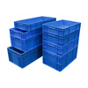 Mingfeng Tenglong EU plastic turnover box frame thickened rectangular plastic box warehouse parts sorting box material storage box fish and turtle filter box logistics transfer box tool storage plastic basket 4628# 600*400*290mm blue ready-made-new material