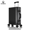 Roaming all-aluminum magnesium alloy luggage metal men's aluminum frame trolley case boarding case large travel luggage small case gun color thickened aviation grade aluminum magnesium alloy 20 inches 2025 renewed version can be boarded