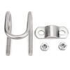 Jinchao 304 stainless steel double U-bolt screw U-shaped buckle cross water pipe clamp holder pipe clamp hoop M8*32*32-M8*1 inch*1 inch