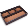 Richblue home living room entrance small items car key storage box creative storage tray stationery organizer desktop storage box coffee color A119