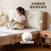 Genji wooden language modern simple children's bed solid wood soft back bed boy and girl single bed bedroom home small bed 1.5 meters
