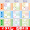 Sudoku game (all 3 volumes) four-square, six-square, and nine-square puzzle advanced ladder training, primary school students' intellectual development, logical thinking, concentration training game book for first, second, third and fourth grade students, extracurricular reading books, green printing