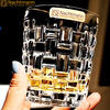 Nachtmann, Germany, imported crystal glass, wine, whiskey, beer glass, beverage, juice, water cup set, 6 tall cups 390ML + stainless steel water cup holder