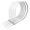 Jiuqiangu self-locking nylon cable ties, cable management belts, host installation, gardening, cable desktop cable management, wire binding straps, 4.8*200mm national standard white, 100 pieces/pack 0380
