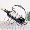 KANGZHIRUN Iron Wine Rack Creative Wine Rack Red Wine Rack Ornaments Fashion Home Decor Iron Wine Bottle Rack Display Rack Cupid Gold