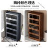 Jin Luyuan bookshelf storage rack floor-standing simple home new simple bookcase with door dust-proof storage cabinet living room storage cabinet back 6 layers 80 classic brown - full bamboo frame transparent