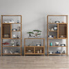 Taijiang Bogu rack, new Chinese style solid wood antique rack, multi-layer display cabinet, living room decorations, tea rack, Duobao Pavilion wine cabinet, bookshelf, new Chinese style Bogu rack, pair (2m)