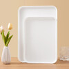 Baijie rectangular fruit tray tea tray household fruit tray breakfast tray storage tray living room snack tray pure white medium size