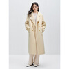 Peacebird heavyweight high-count all-wool double-sided woolen coat for women winter white coat for women* off-white M