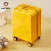 Big-mouthed monkey children's suitcase can sit and ride small password boys and girls can board the plane trolley suitcase suitcase lemon yellow 18 inches