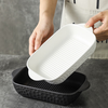 General Meal Ceramic Baking Pan Cheese Baked Rice Plate Double-eared Baking Bowl Plate Oven Microwave Plate Two Pack