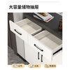 Meijialang light luxury entrance cabinet and shoe cabinet integrated modern minimalist living room screen entrance partition cabinet multi-functional wine cabinet storage cabinet left stool to carry goods upstairs 80 gray-high praise with light-E style including installation