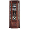 Wooden center mahogany furniture Indonesian black rosewood (scientific name: Dalbergia broadleaf) corner cabinet solid wood wine cabinet Chinese display cabinet multifunctional glass door storage cabinet corner cabinet 54*54*198cm