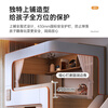 Sutu simple small apartment double-layer children's suspended bed with upper and lower bunks, high guardrails that do not disturb each other, high and low combined beds, high and low beds + double bookshelves + ladder cabinets + curtains 1200*2000