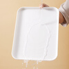 Baijie rectangular fruit tray tea tray household fruit tray breakfast tray storage tray living room snack tray pure white medium size