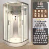 Wulang Machinery (can be installed on the door) shower room integrated shower room bath room bathroom bathroom dry and wet separated shower light luxury and comfortable B style 80*80*210 sand silver frame