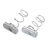 JINGGONG galvanized spring nut C-shaped steel accessories rectangular square iron with spring spring nut M6M8M10M12 galvanized M10*8 (10 pieces)