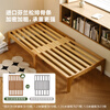 Quanyou children's retractable bed Nordic log style solid wood single bed small apartment bedroom retractable sofa bed