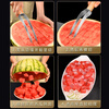 Chuangmu Workshop watermelon cutting tool stainless steel watermelon divider watermelon knife fruit knife cantaloupe meat dicing tool watermelon cutting tool + 8 fruit forks